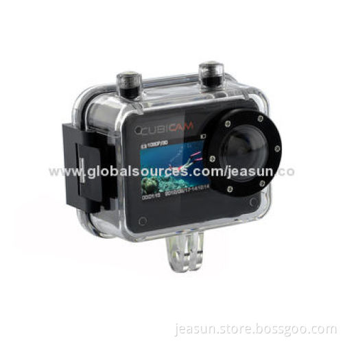 5MP Black 50-meter Waterproof High-definition Action Camcorder with 800mAh Capacity